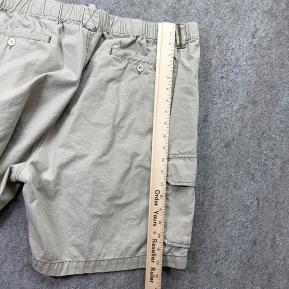 Tommy Cargo Shorts Men Men 2XL Beige Elastic Patio Drawstring Relax Twill 8" - Picture 12 of 15